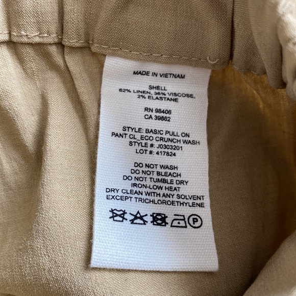 Theory Eco Crunch wash pants in beige clay size 2 NWT - Picture 7 of 7